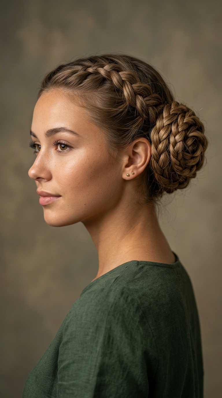 Rose-Shaped Braided Bun