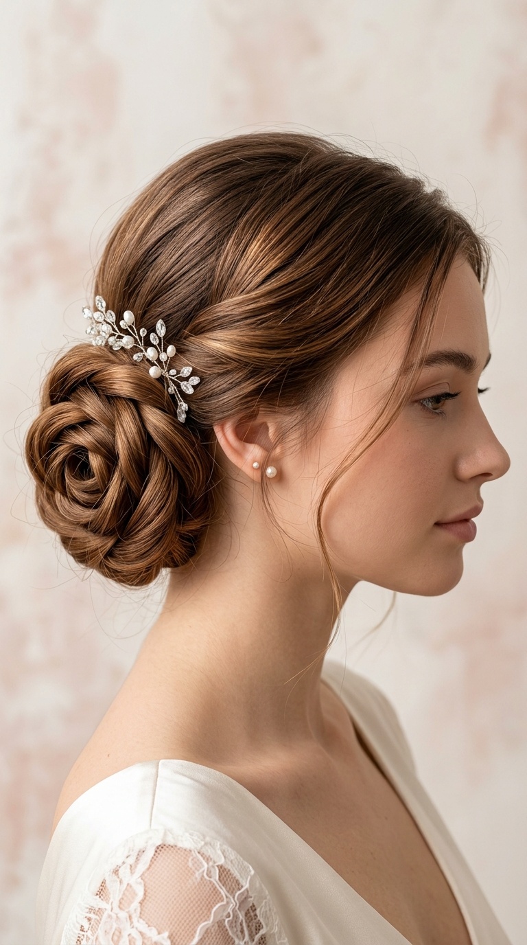 Rose-Shaped Twisted Bun