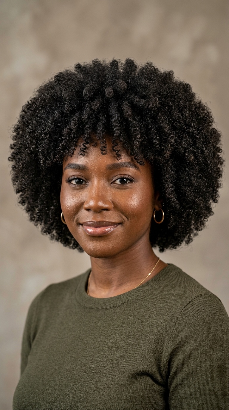 Rounded Afro-Inspired Cut