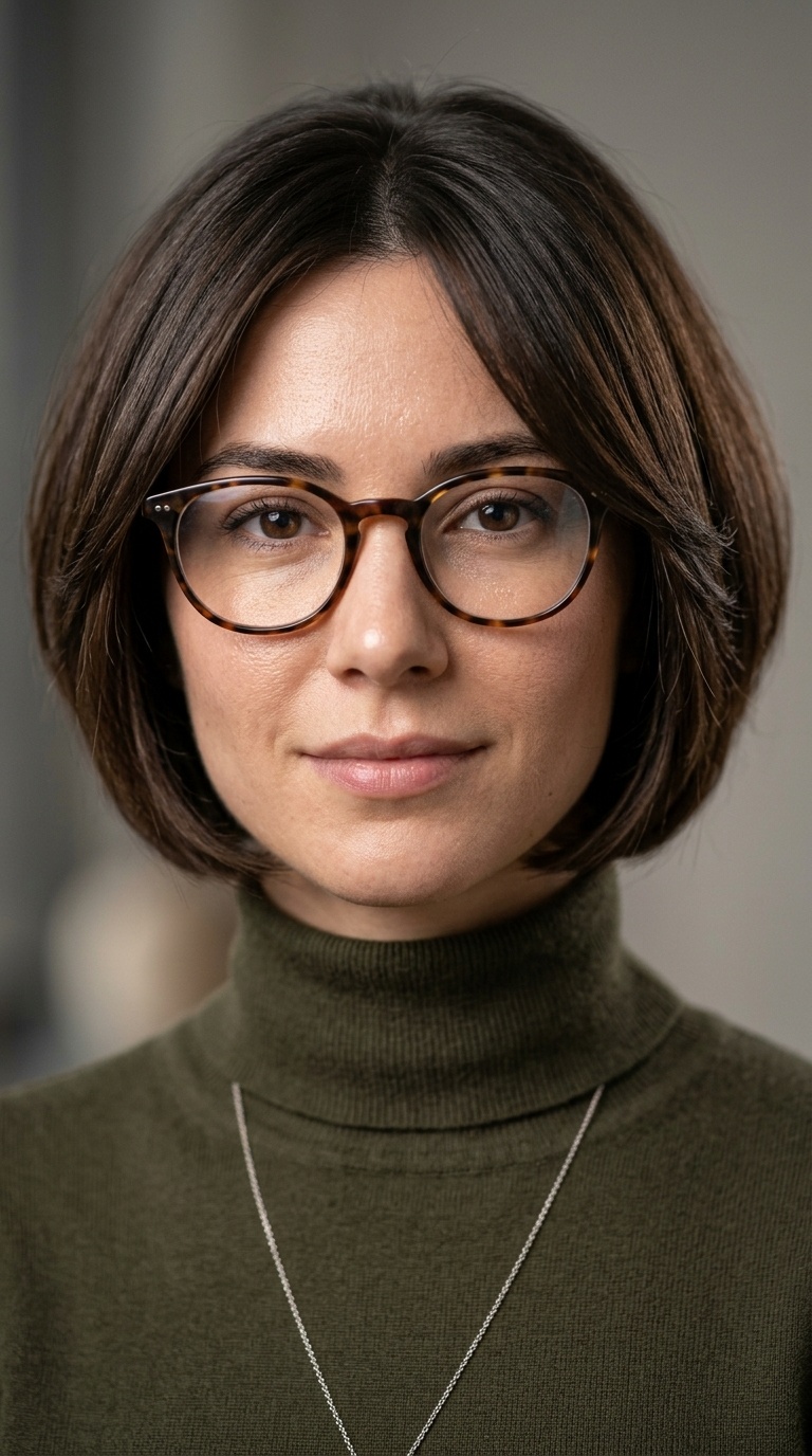 Rounded Bob with Face-Framing Taper