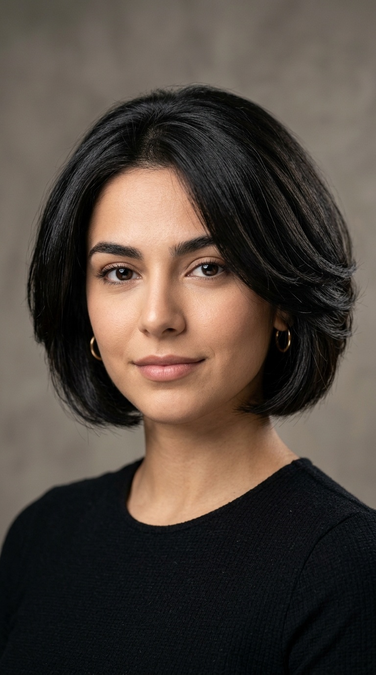 Rounded Bob with Tapered Layers