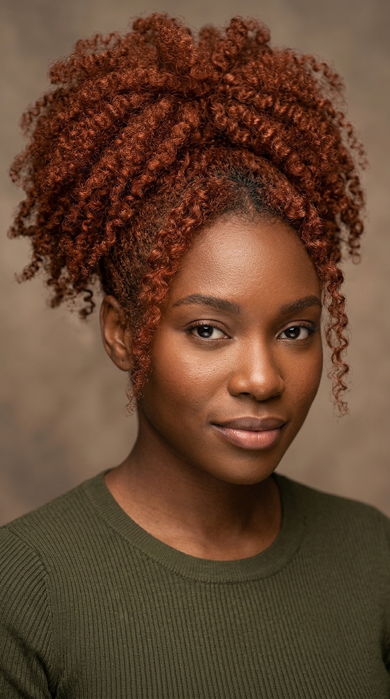 Rust-Toned Textured Ponytail