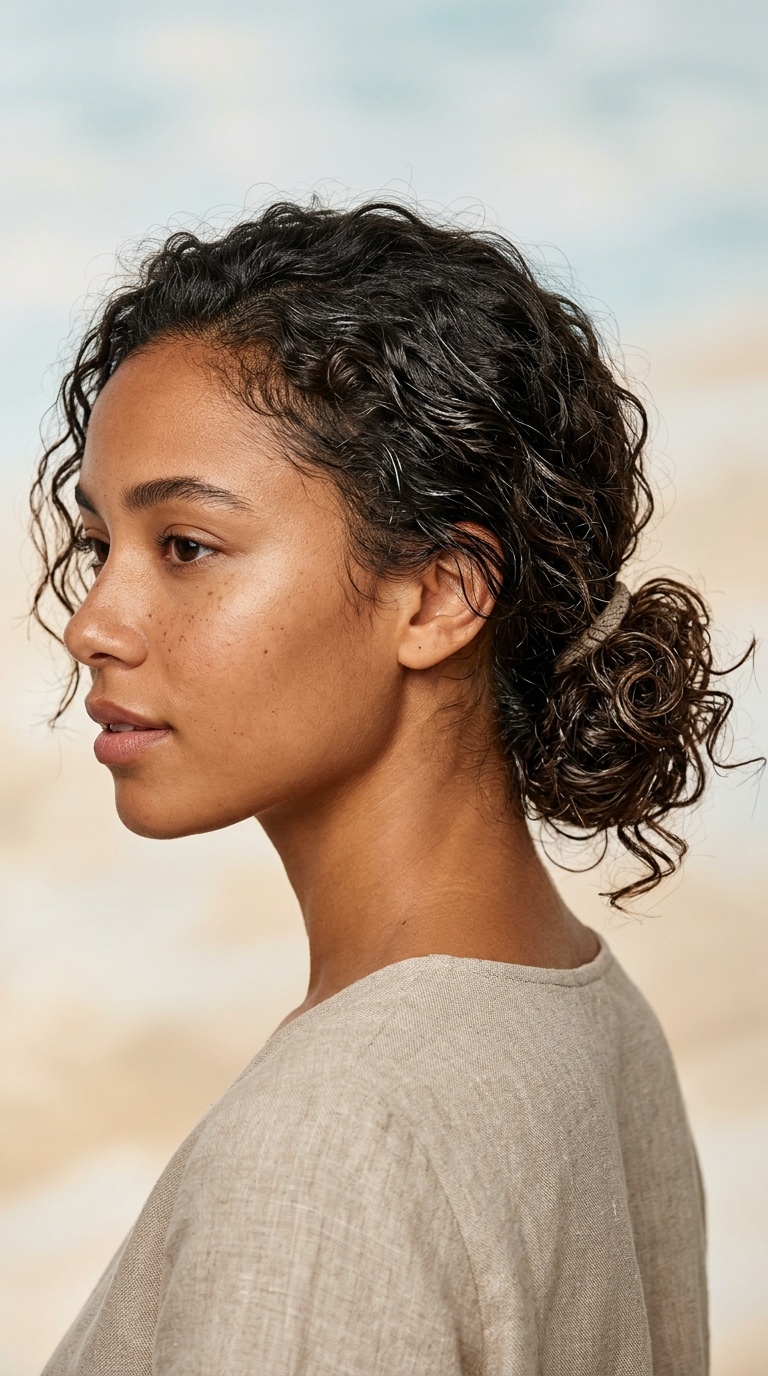 Salt-Slicked Low Bun