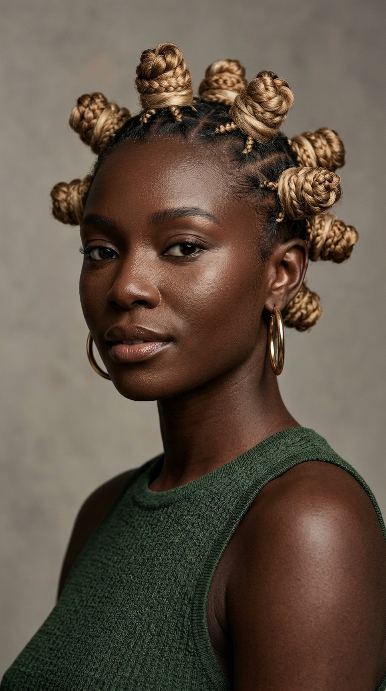 Sandy Blonde Bantu Knots