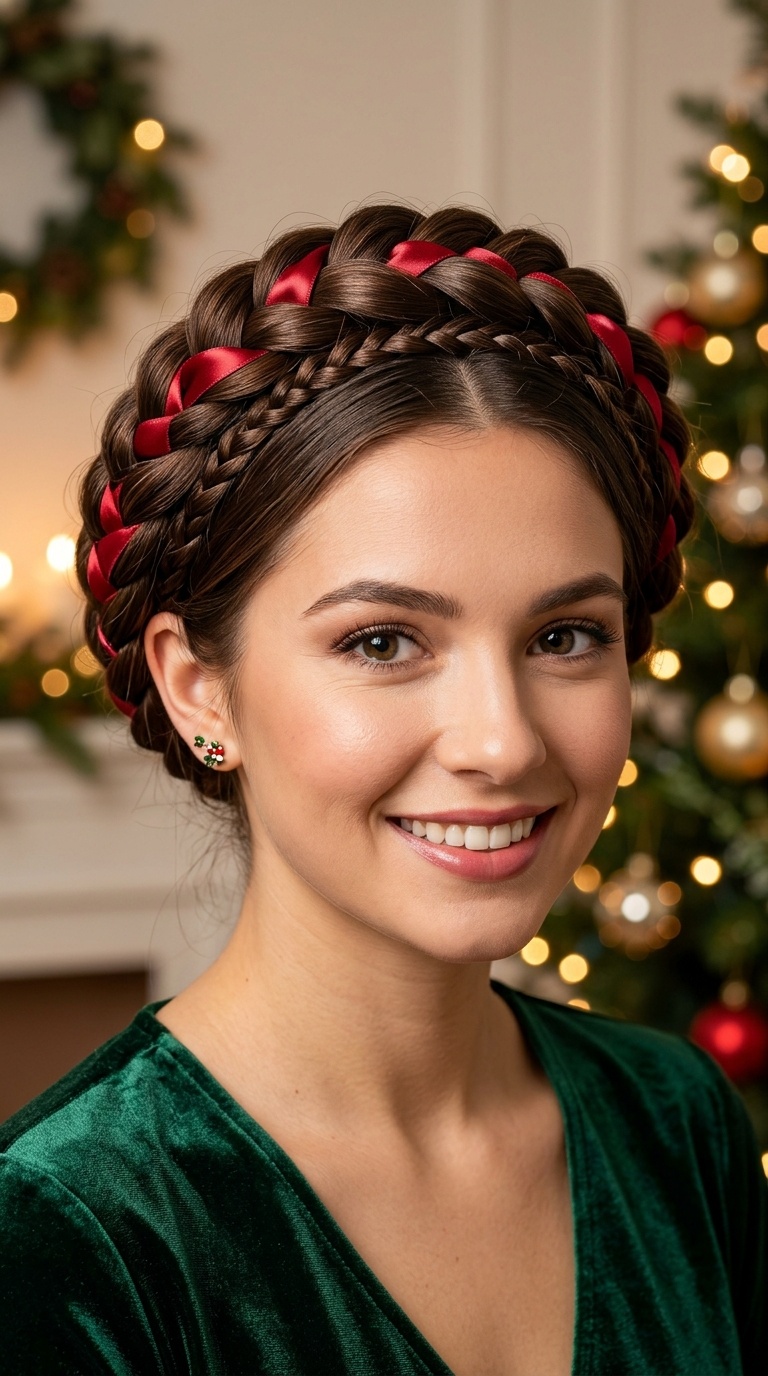 Satin Ribbon Crown Braid