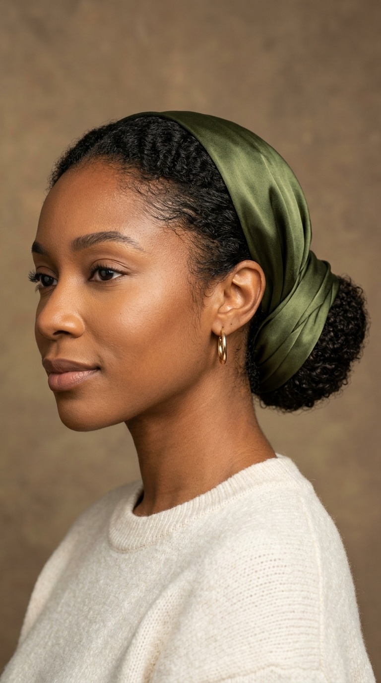 Satin-Wrapped Low Bun