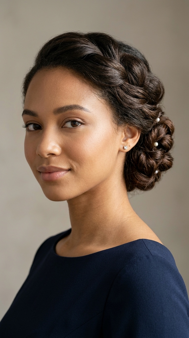 Scalloped Low Updo