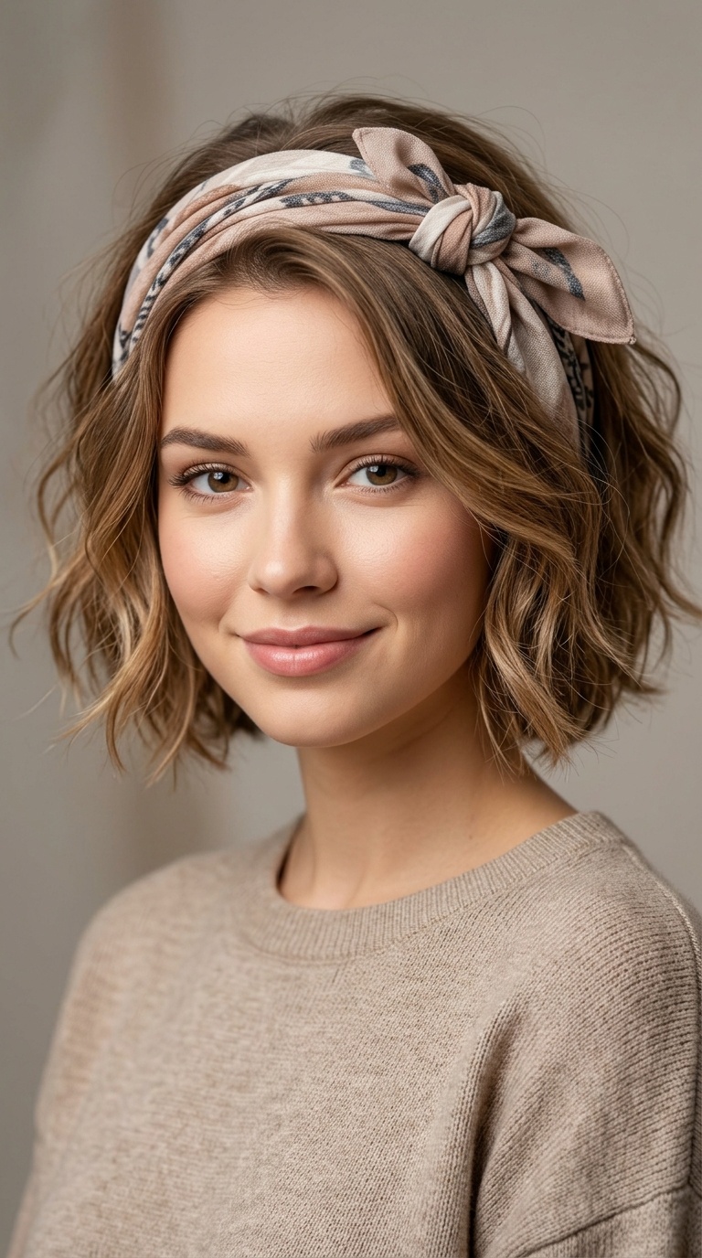 Scarf-Wrapped Headband