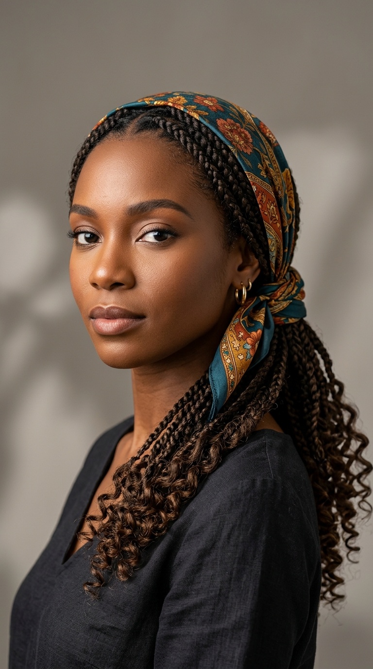 Scarf-Wrapped Low Pony