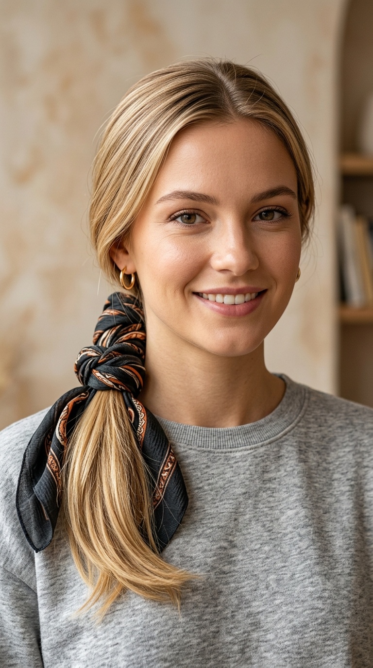 Scarf-Wrapped Pony