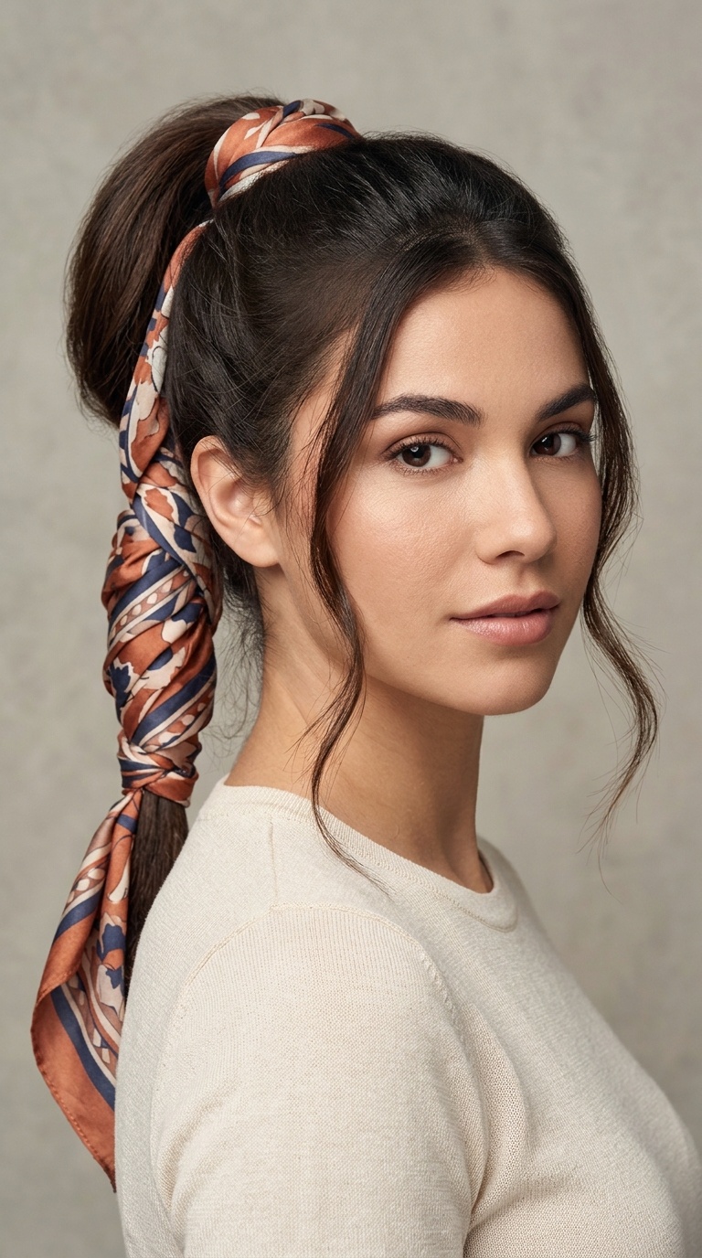 Scarf-Wrapped Pony