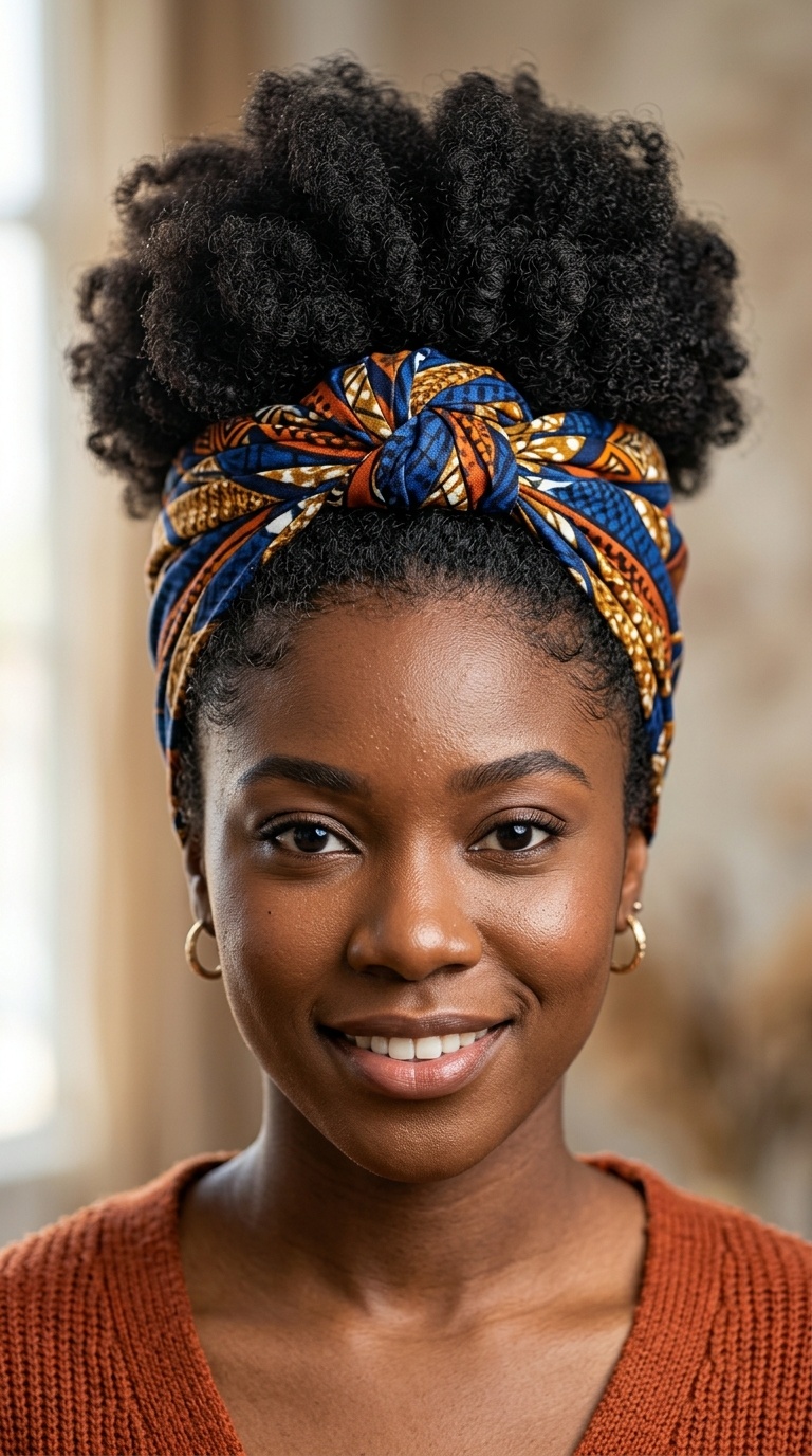 Scarf-Wrapped Puff