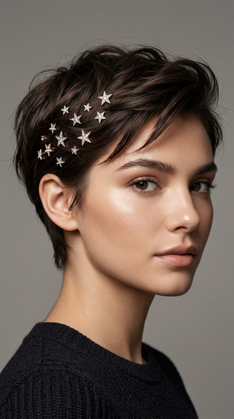 Scattered Star Pin Detail