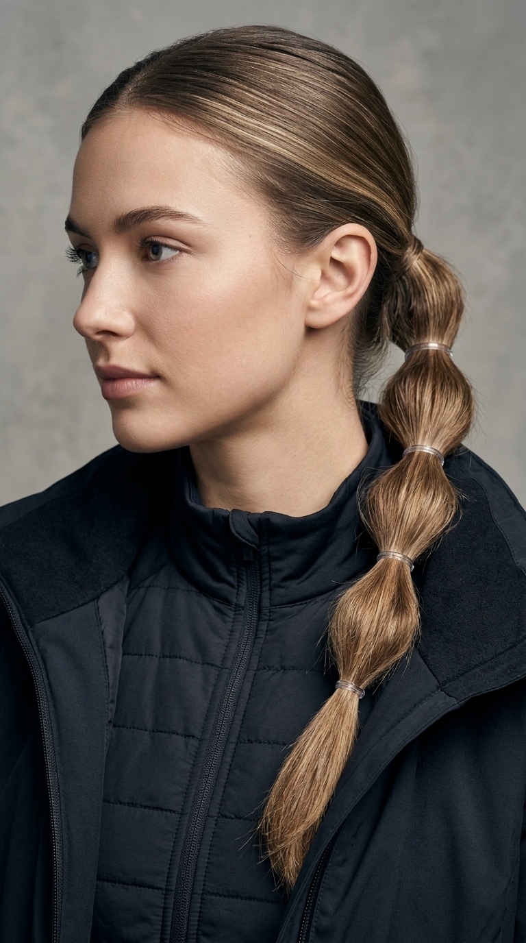 Sectioned Low Ponytail