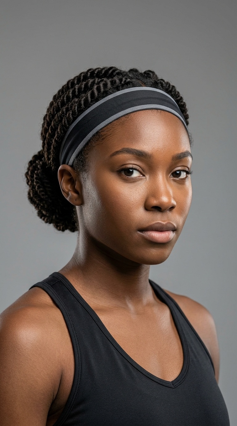 Secured Twist-Out with Athletic Band