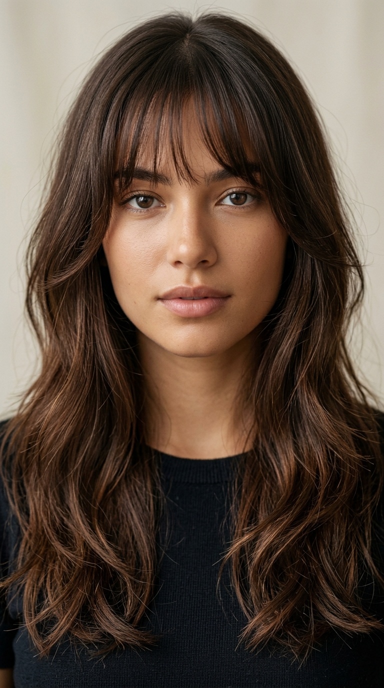 See-Through Bangs with Soft Face-Framing