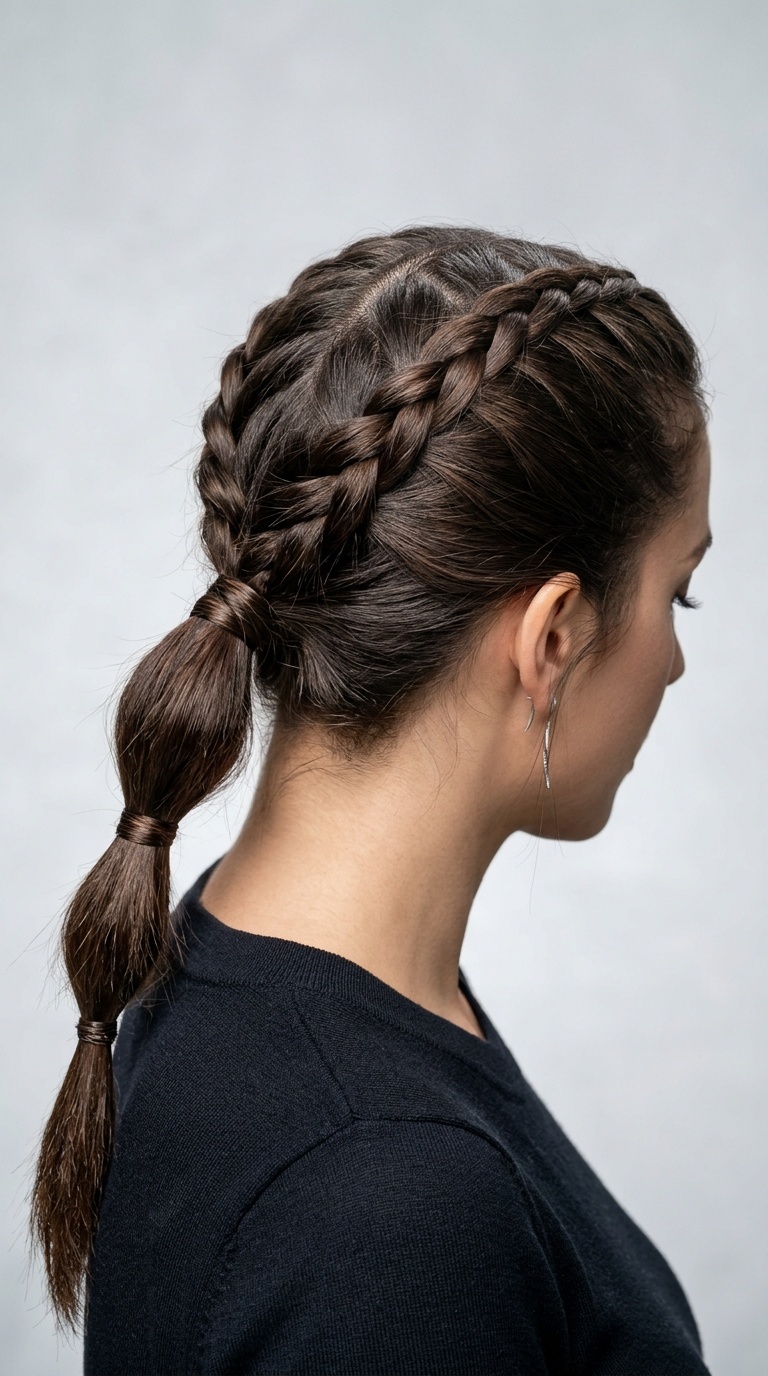 Segmented French Braid Pony