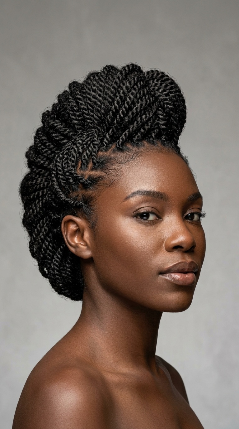 Senegalese Twists Frohawk