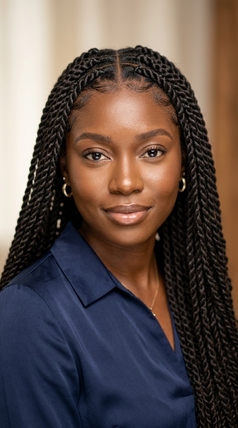 Senegalese Twists (Mid-Back)