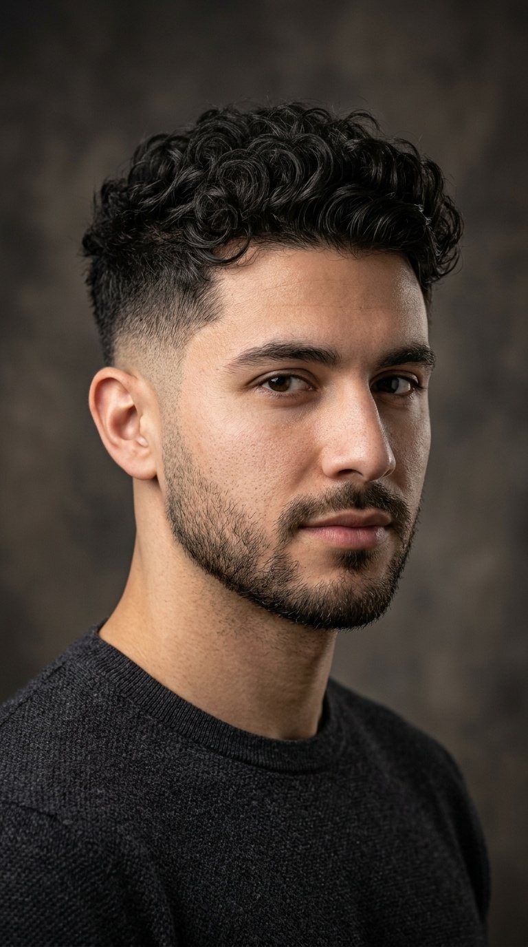 Shadow Fade with Tousled Semi-Curly Texture