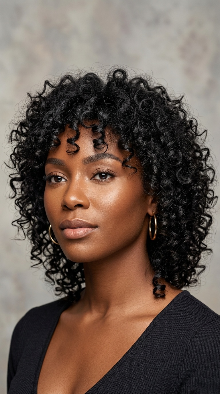 Shag-Style Layered Curly Cut