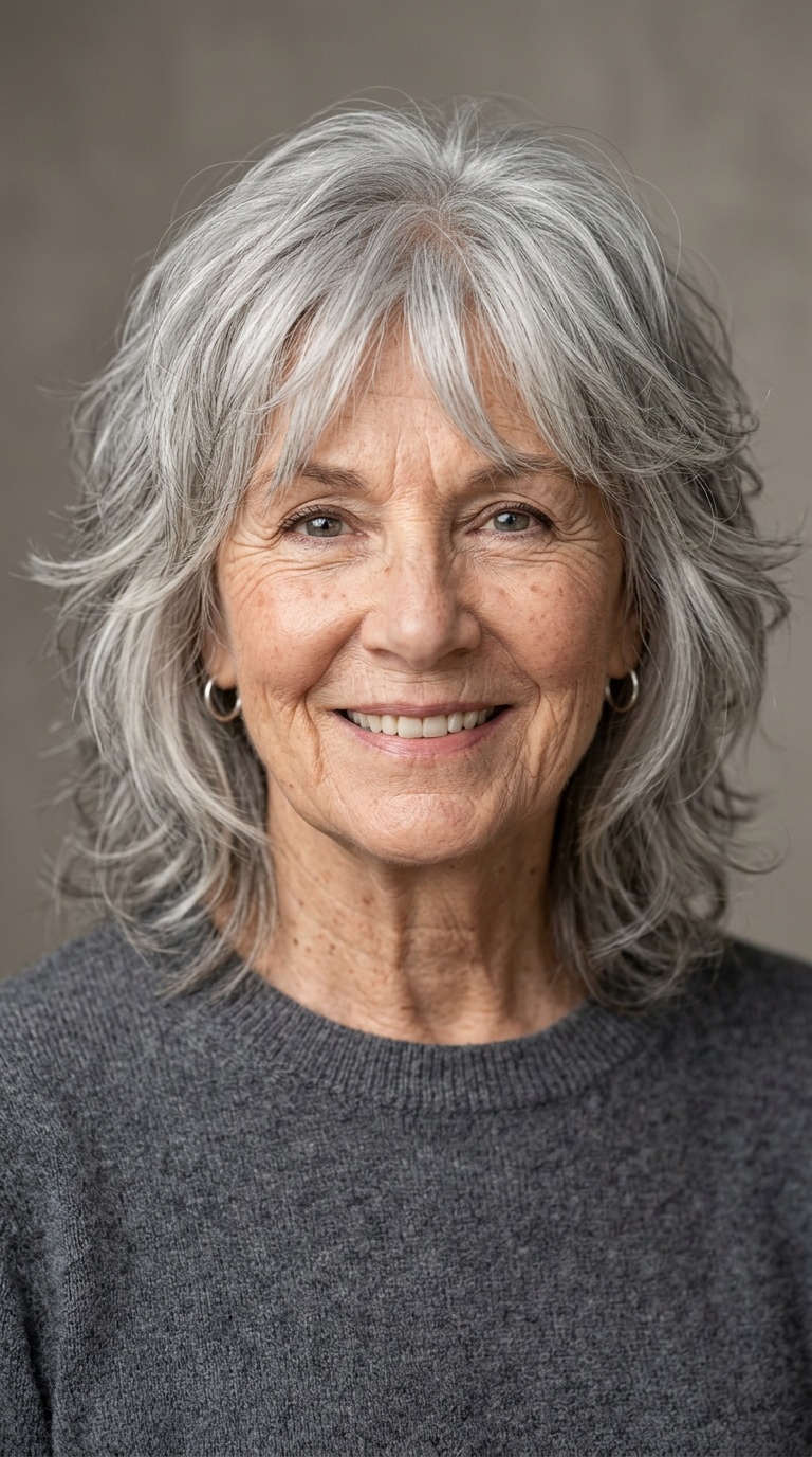 Shaggy Layered Cut for Thinning Hair