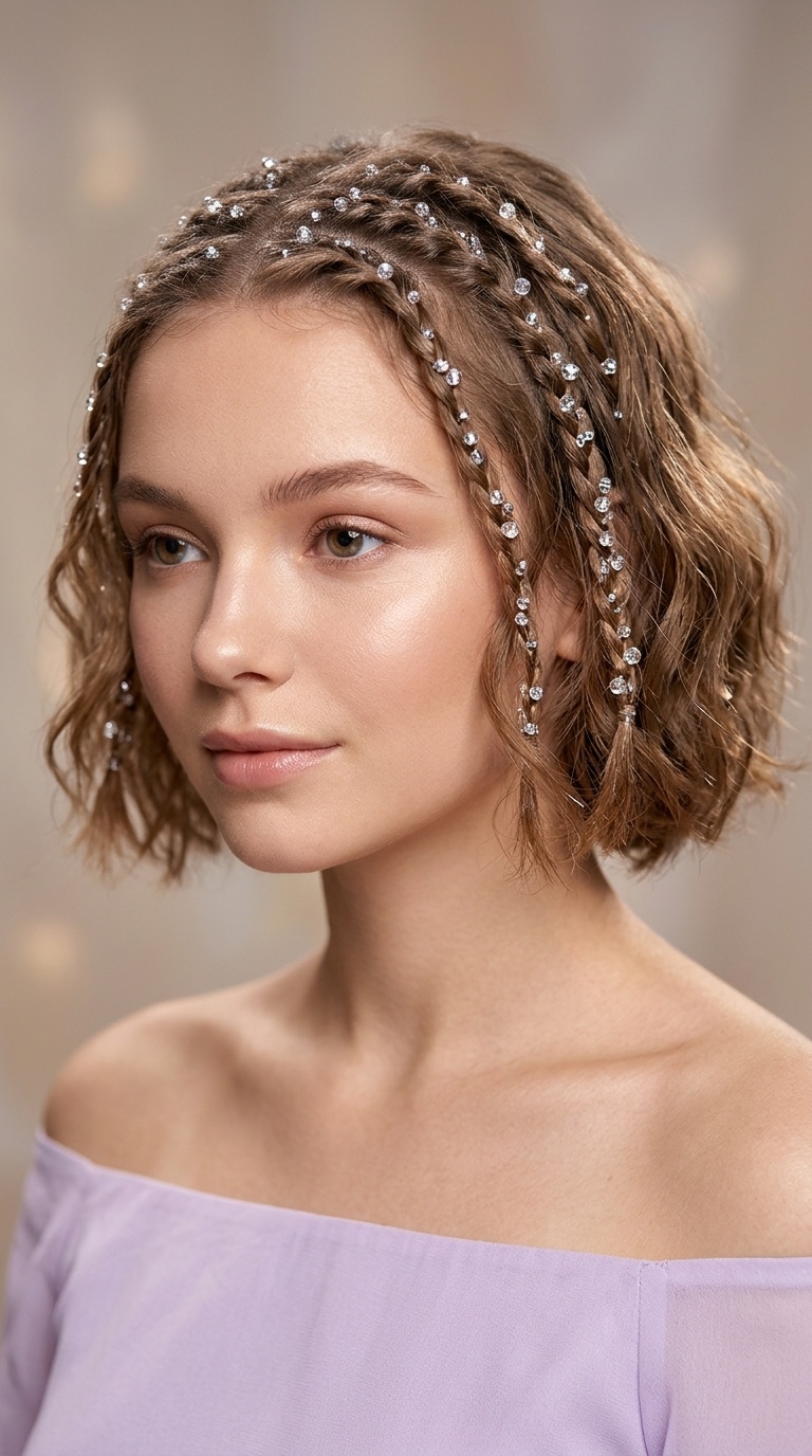 Shimmering Crystal Root Braids