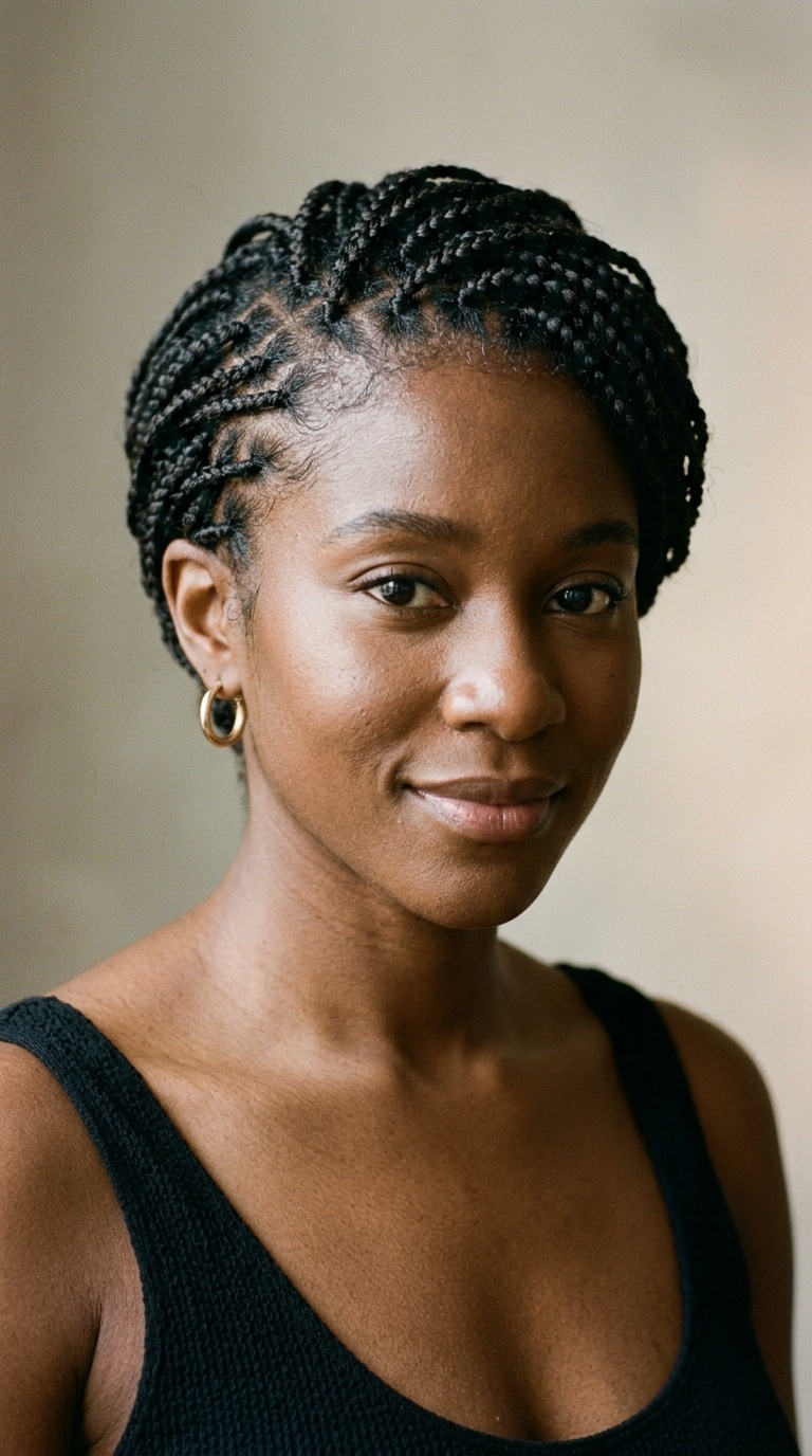 Short Braided Pixie Cut