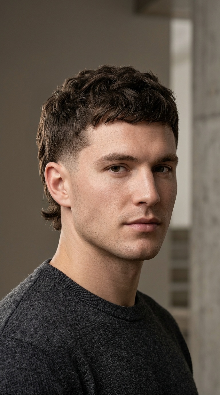 Short Crop Mullet with Mid Taper