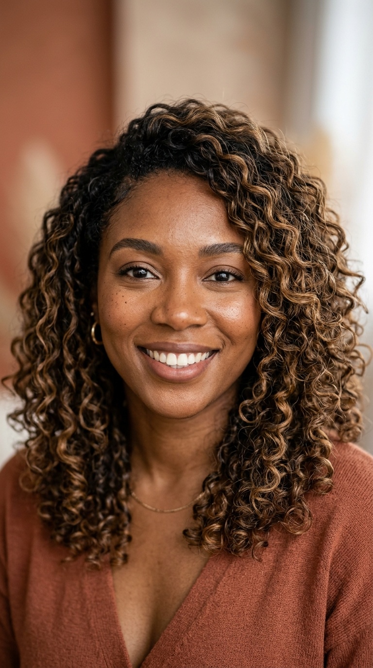 Shoulder-Length Beach Wave Layers