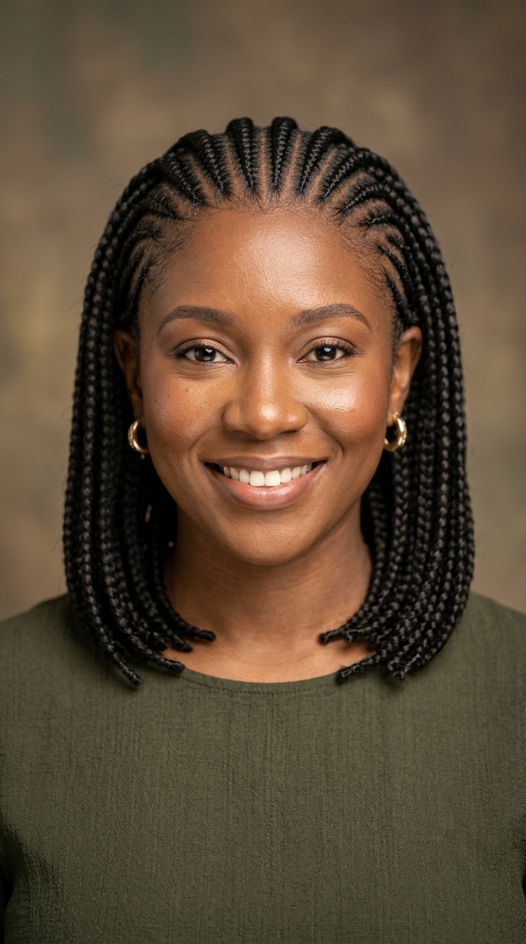Shoulder-Length Bob Conroe Braids