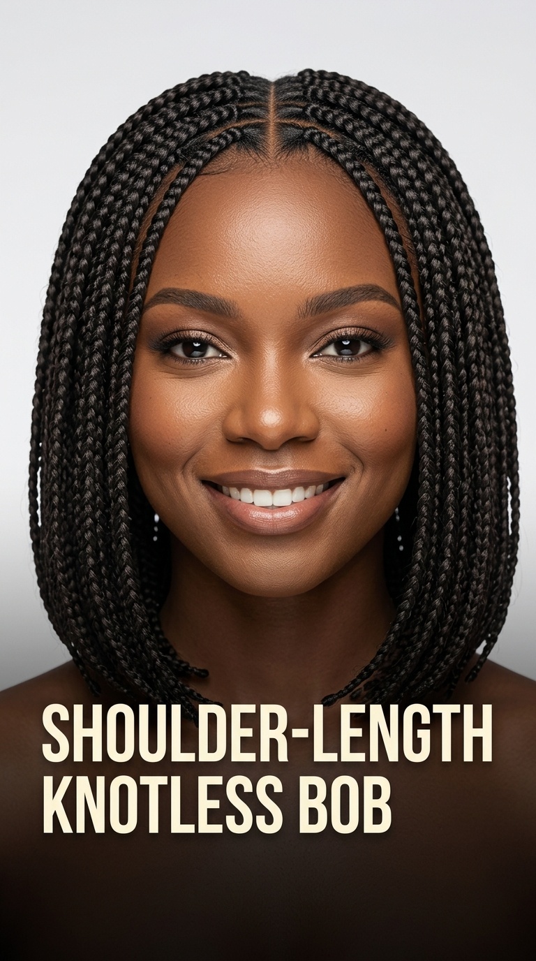 Shoulder-Length Knotless Bob