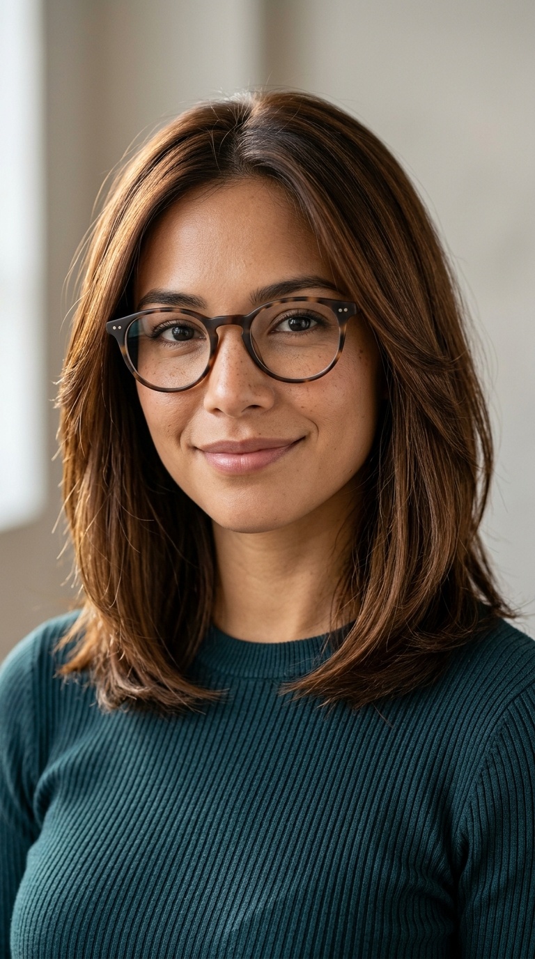 Shoulder-Length Lob with Internal Layers