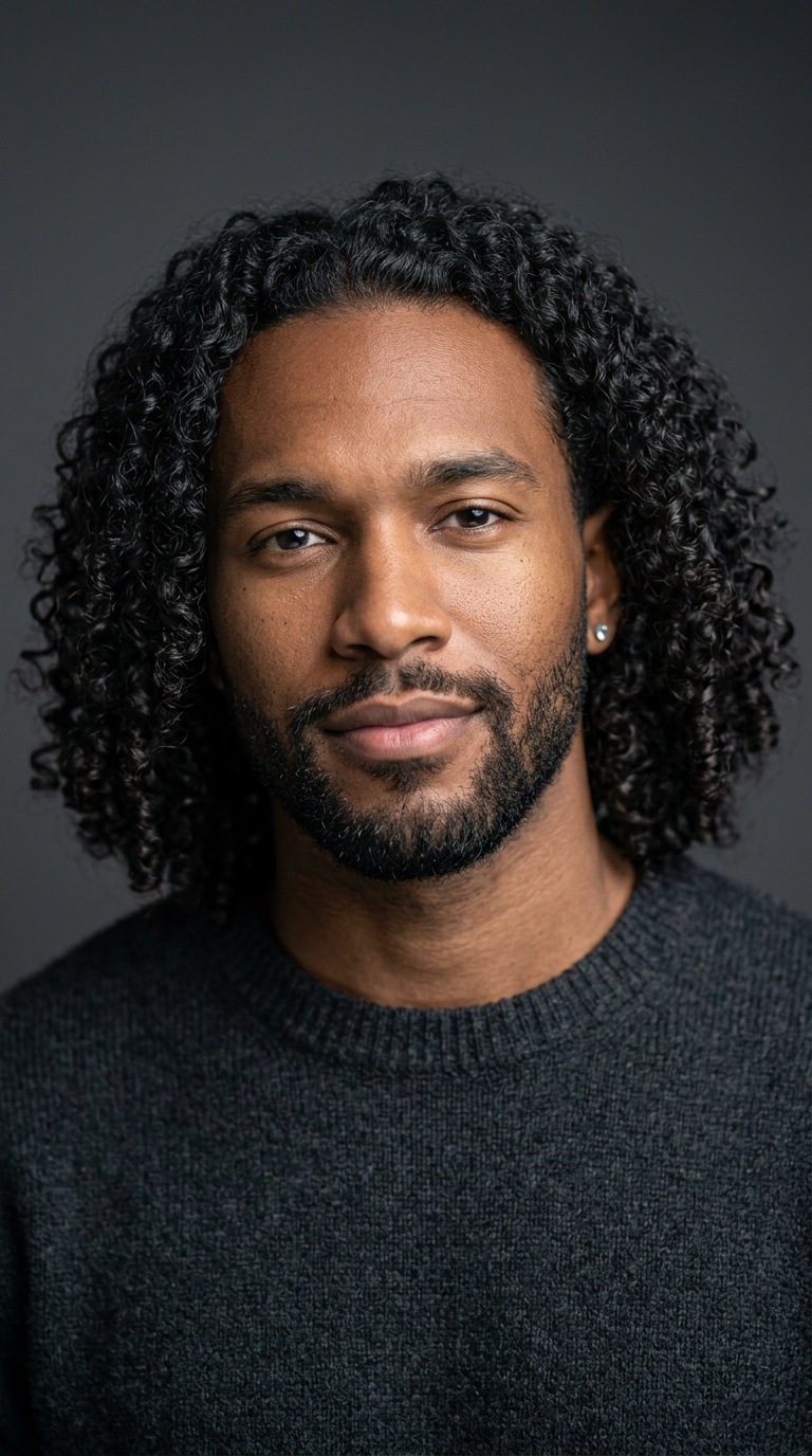 Shoulder-Length Natural Curls