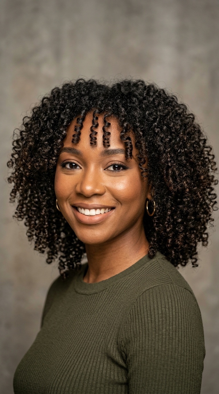Shoulder-Length Spiral Curls