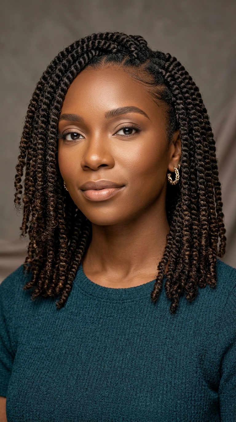 Shoulder-Length Spring Twists