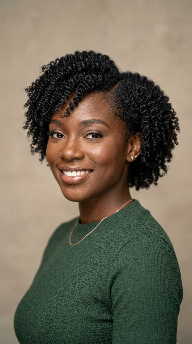 Shrunken Wash-and-Go with Side Part