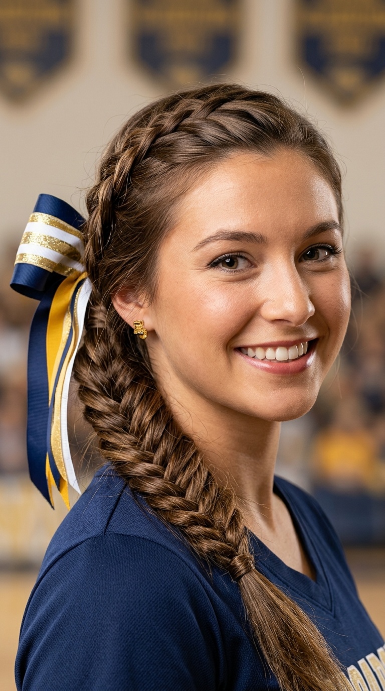 Side Braid with a Giant Spirit Bow