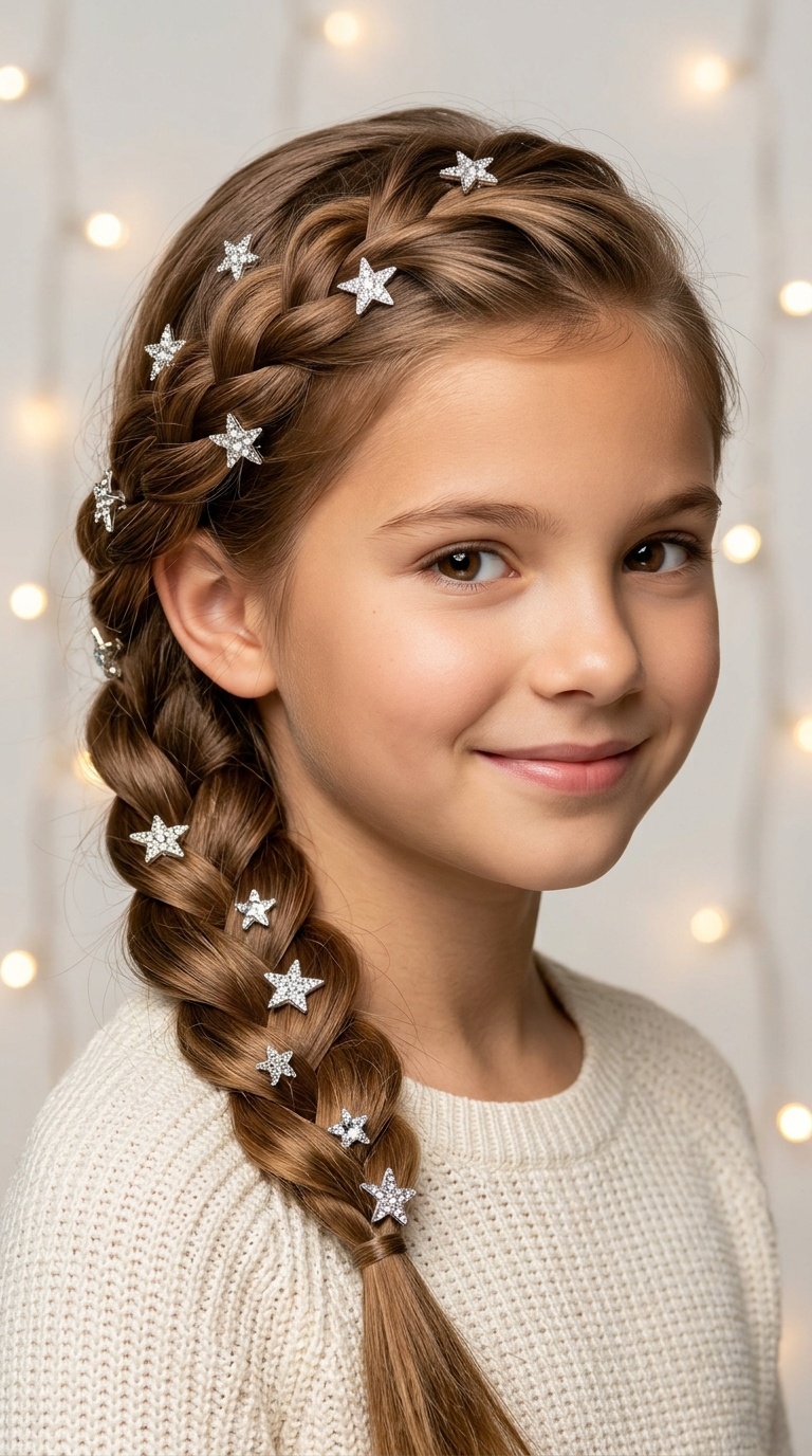 Side Braid with Star Clips