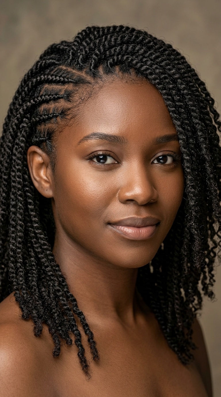 Side Braided Mini Twists