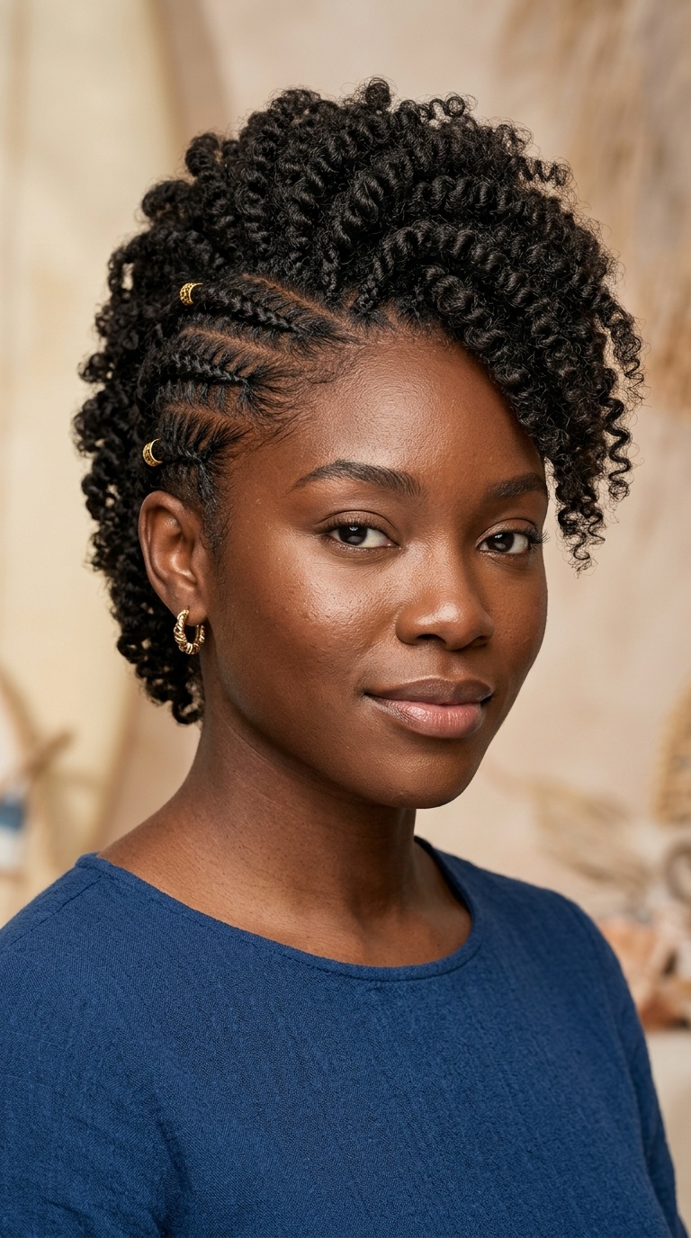Side Braided Mohawk