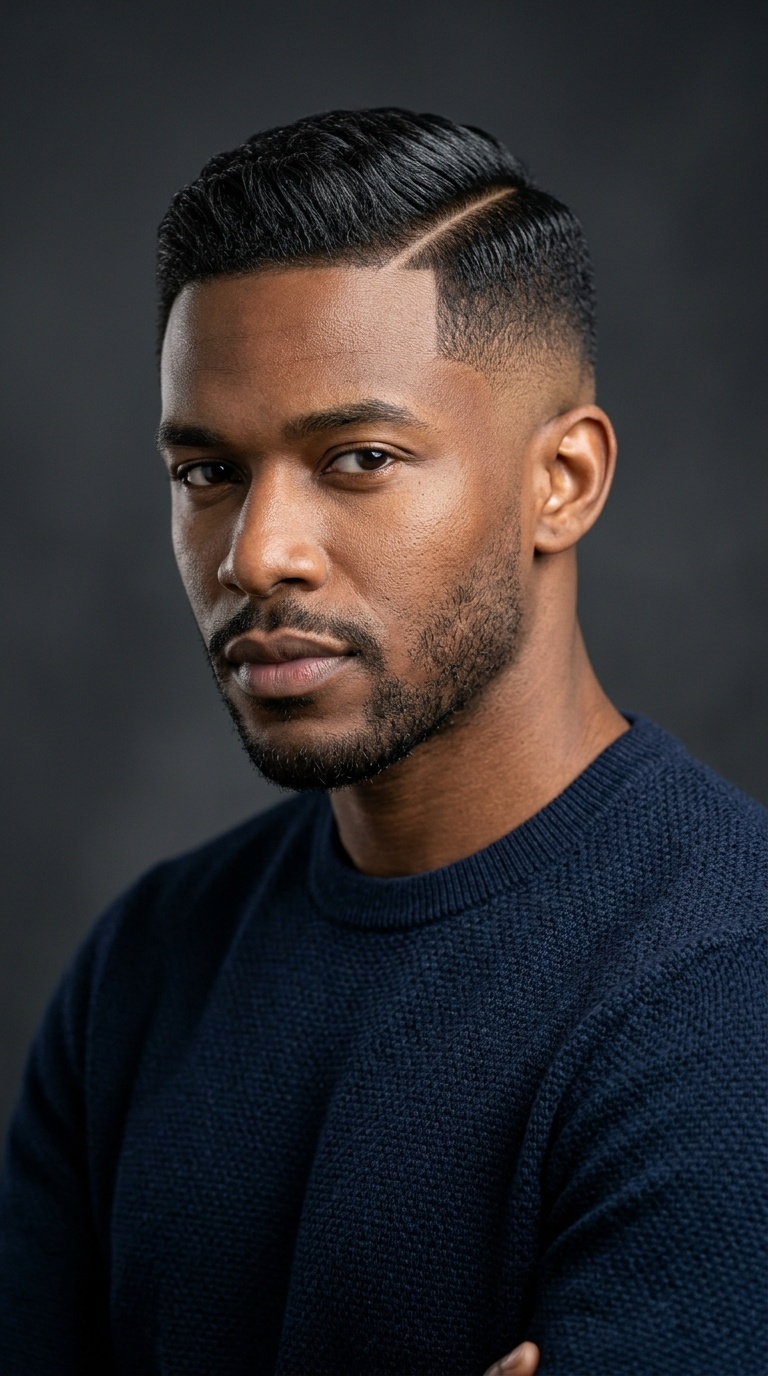 Side Part with Low Fade