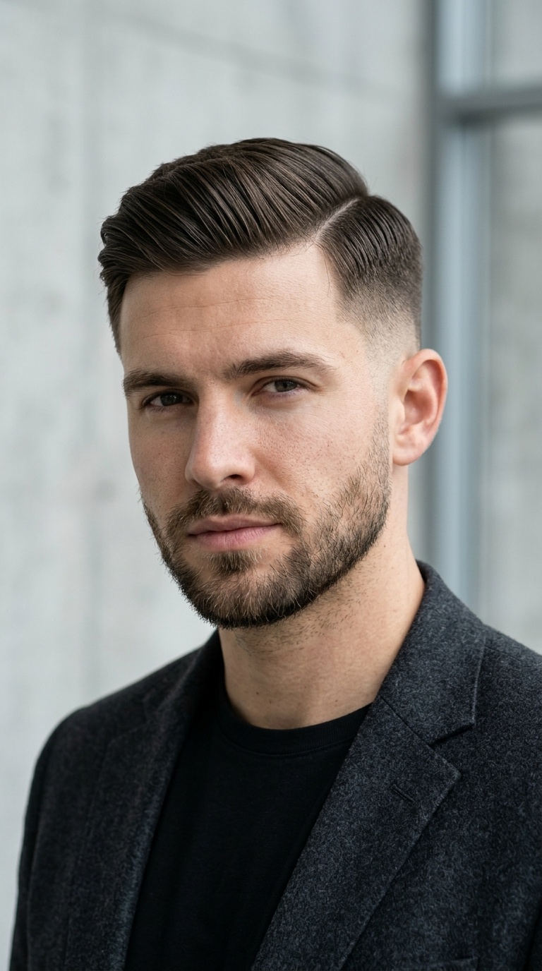 Side Part with Taper Fade