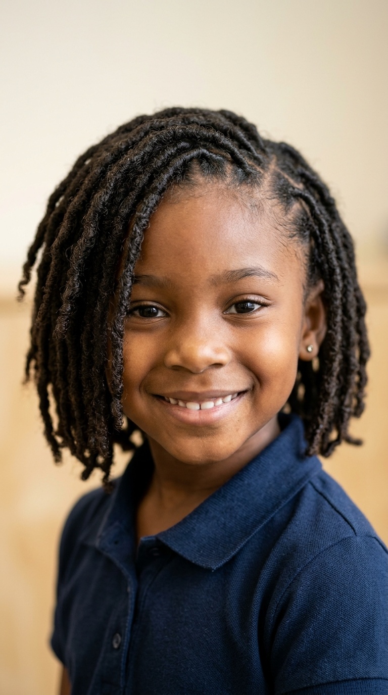 Side-Parted Bob Locs