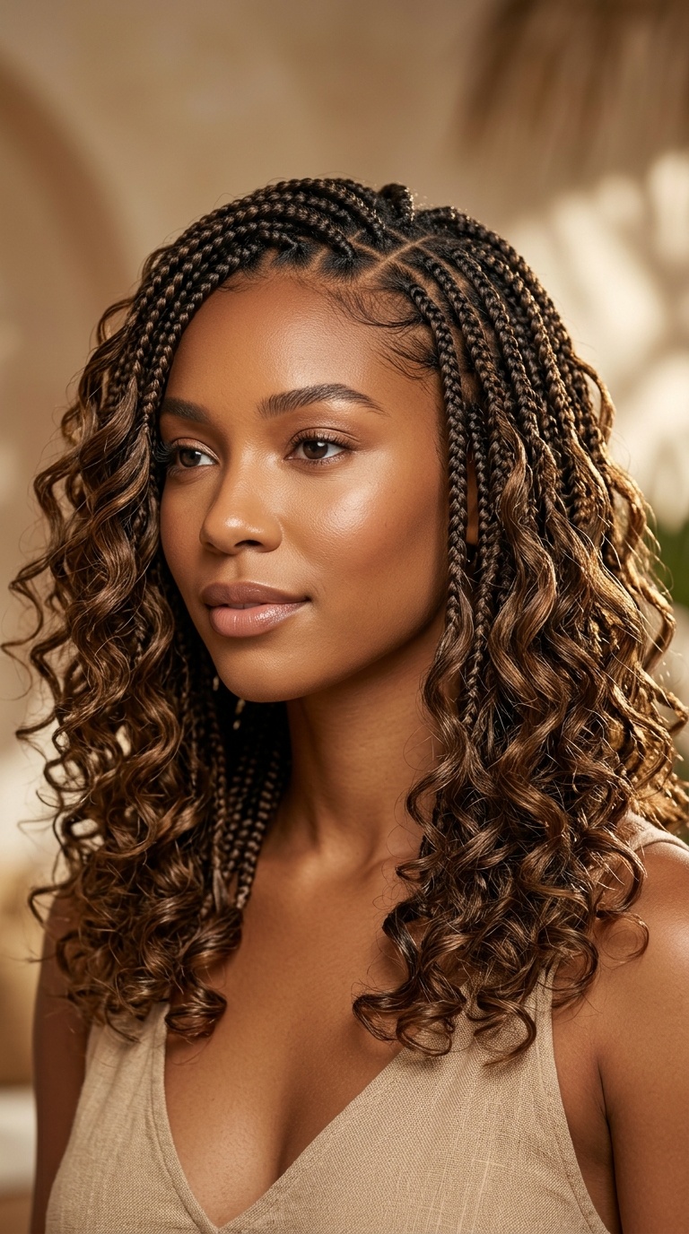 Side-Parted Curly Glamour