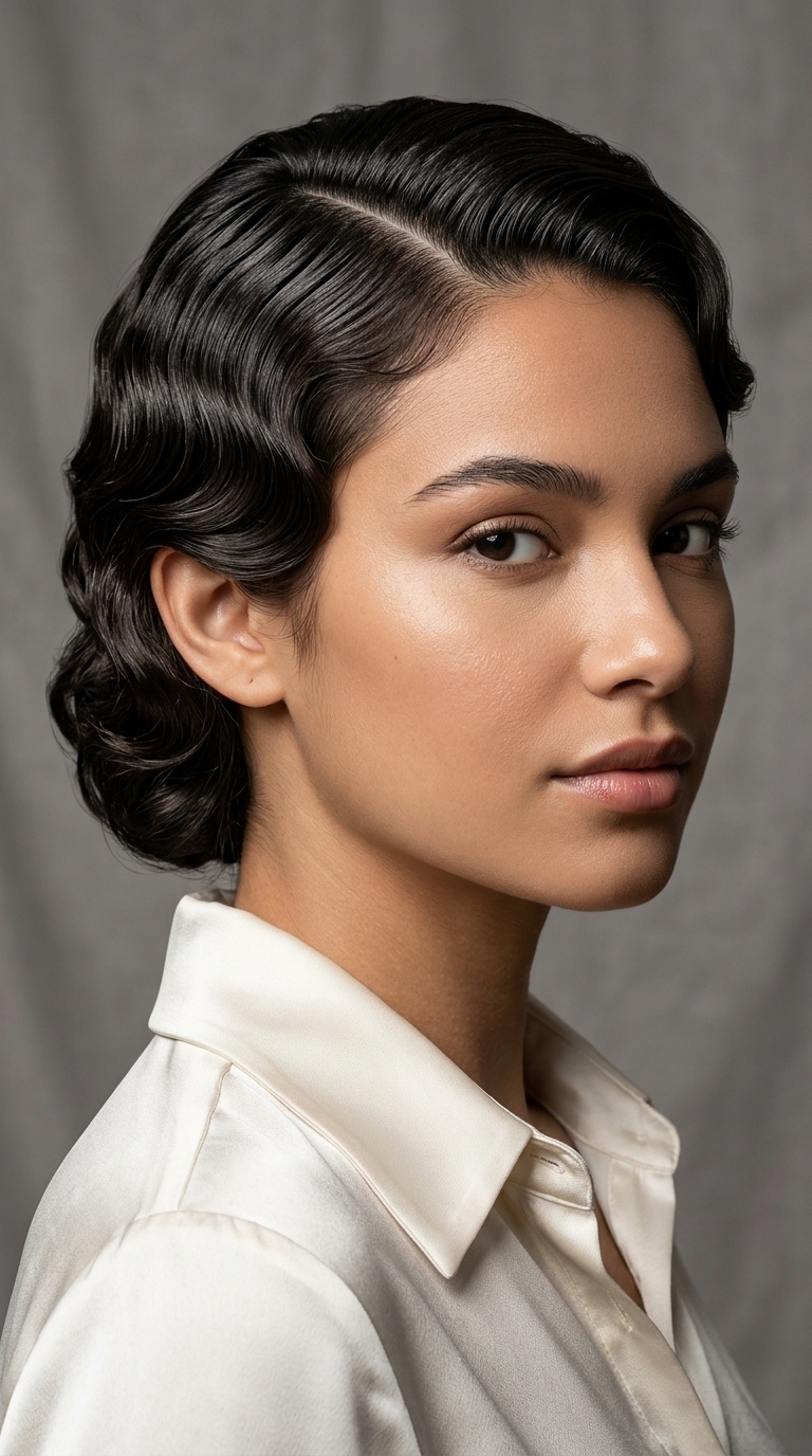 Side-Parted Finger Waves