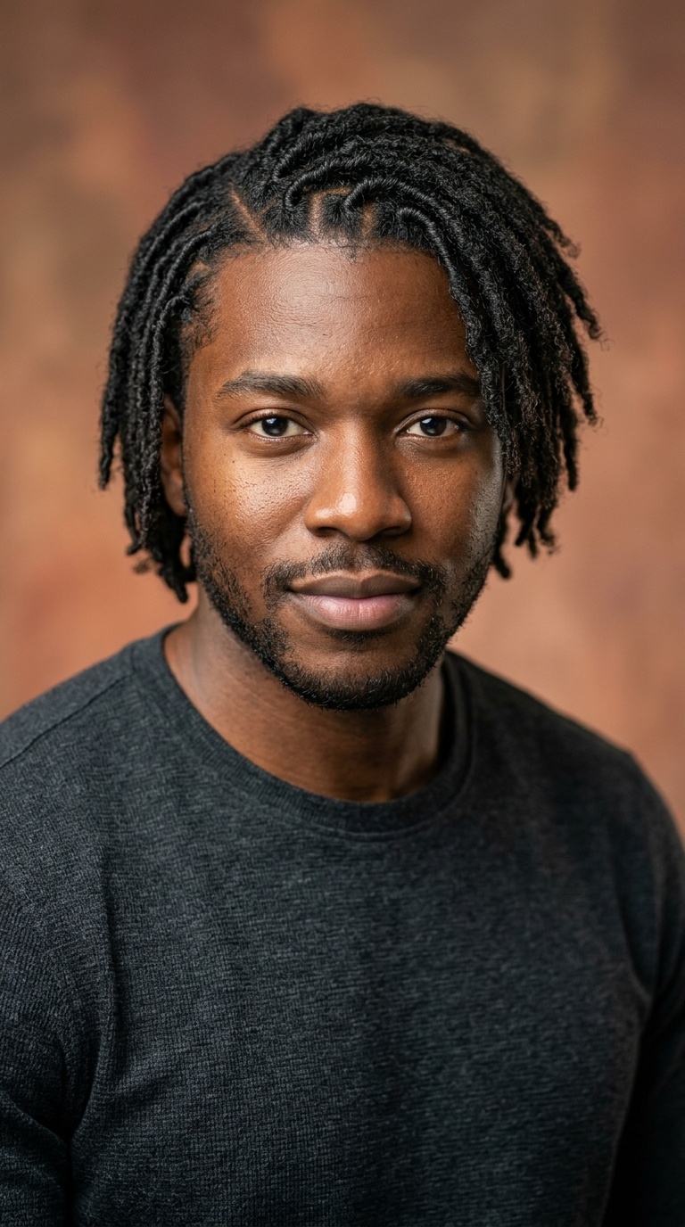 Side-Parted Starter Locs