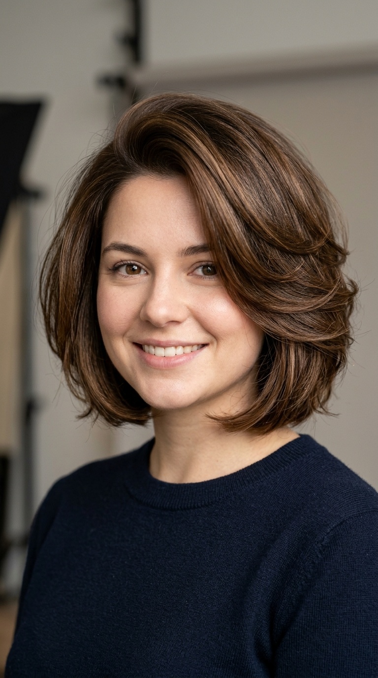 Side-Parted Voluminous Bob