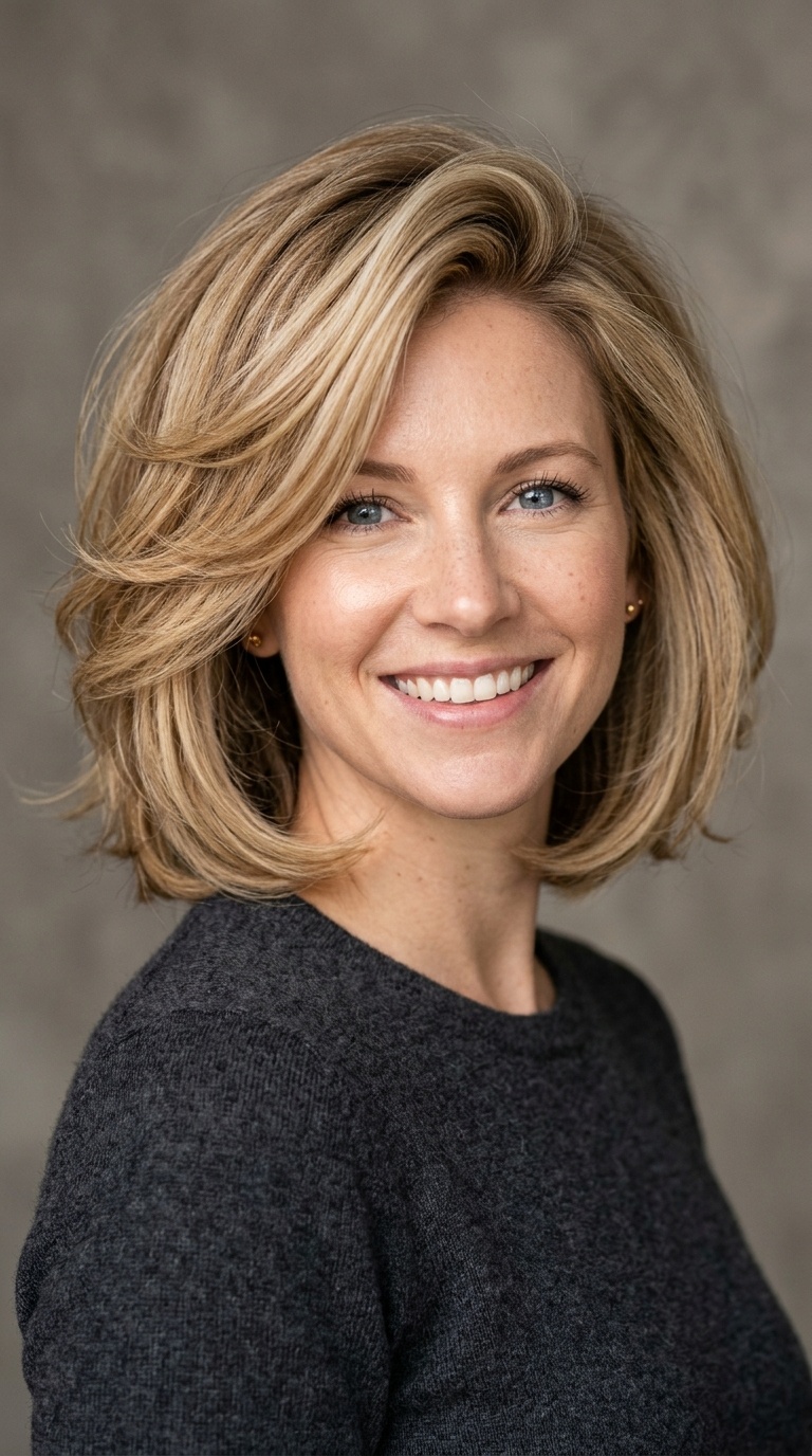Side-Parted Voluminous Bob