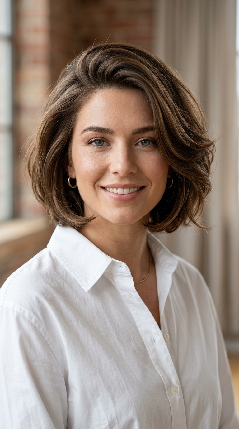 Side-Parted Voluminous Bob